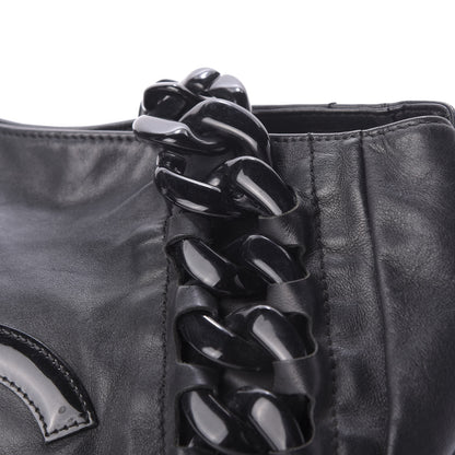 Chanel Calfskin Modern Chain Rhodoid East West Tote Black 11 of 11