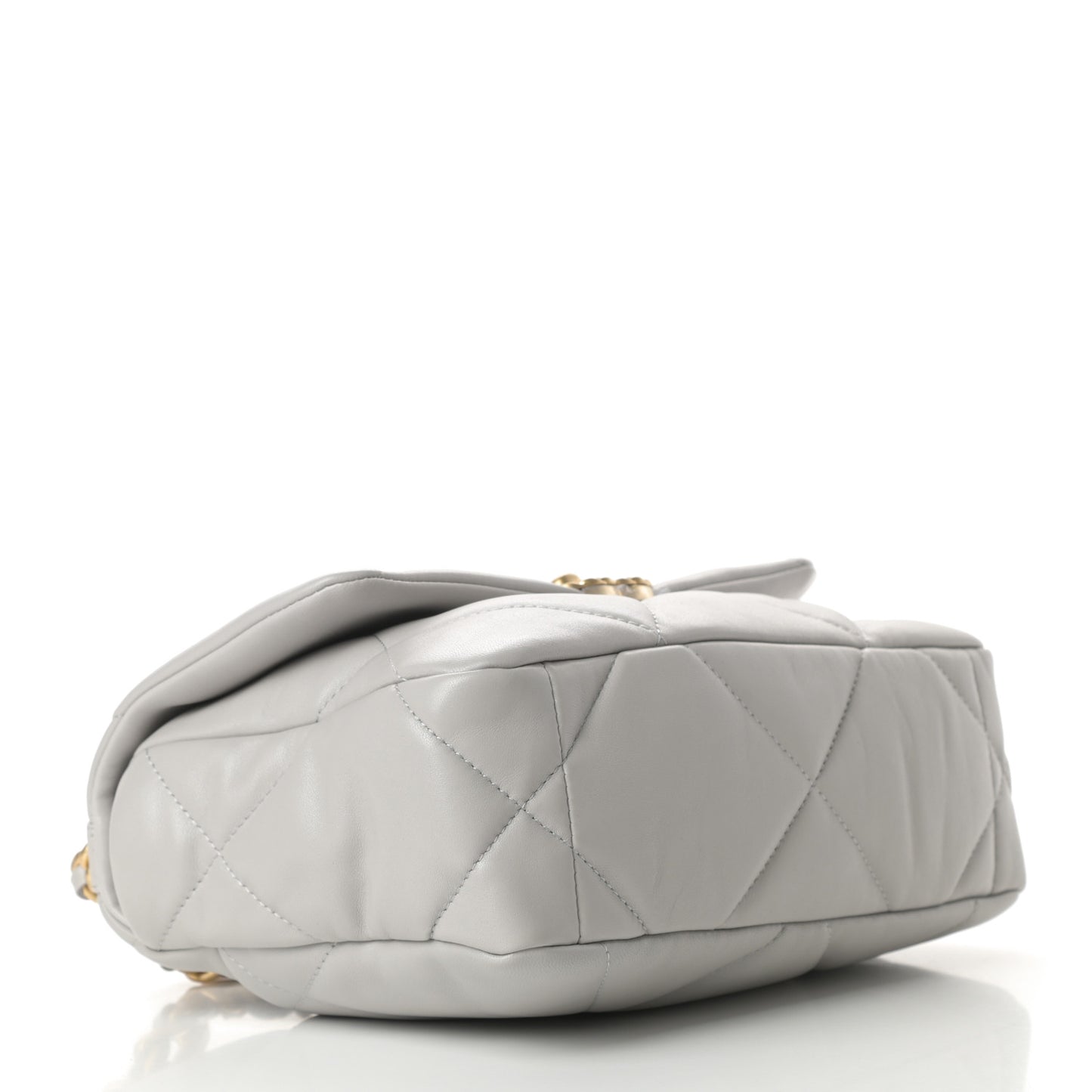 Lambskin Quilted Medium Chanel 19 Flap Grey