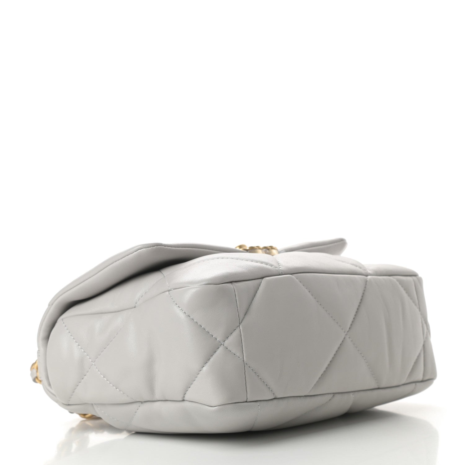 Chanel Lambskin Quilted Medium Chanel 19 Flap Grey 4 of 11