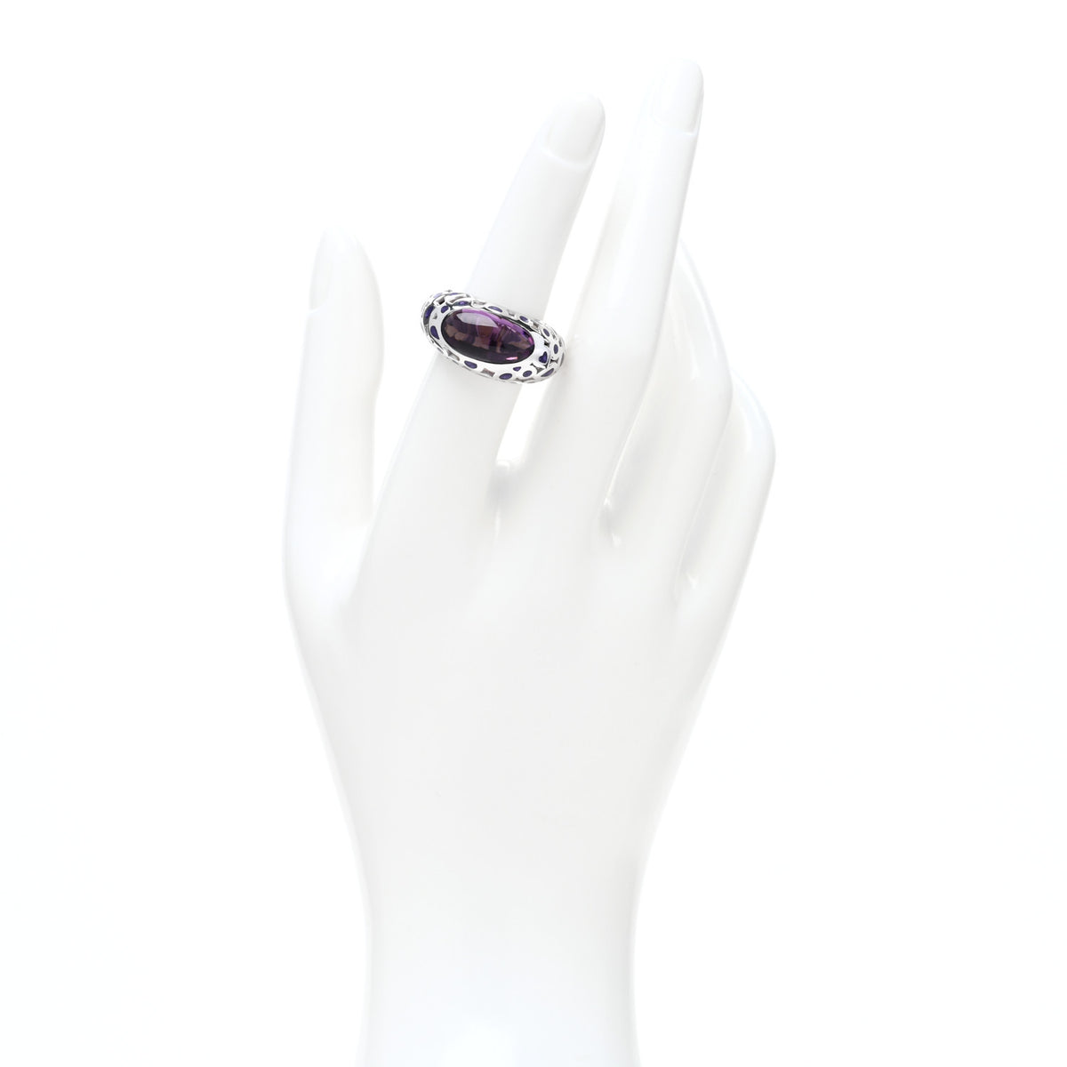 Roberto Coin Sterling Silver Amethyst Capri Plus Ring 51 5.75 2 of 4