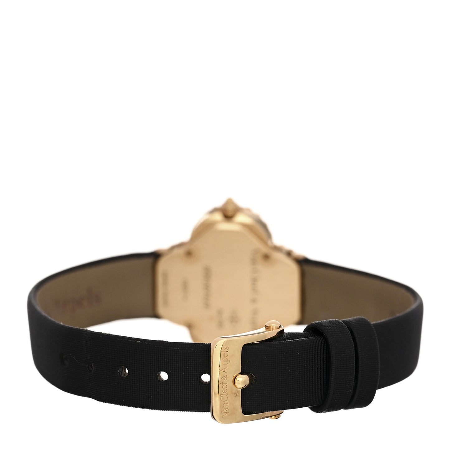 18K Yellow Gold Satin Mother of Pearl 26mm Alhambra Quartz Watch