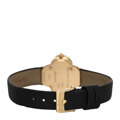 Van Cleef & Arpels 18K Yellow Gold Satin Mother of Pearl 26mm Alhambra Quartz Watch 3 of 4