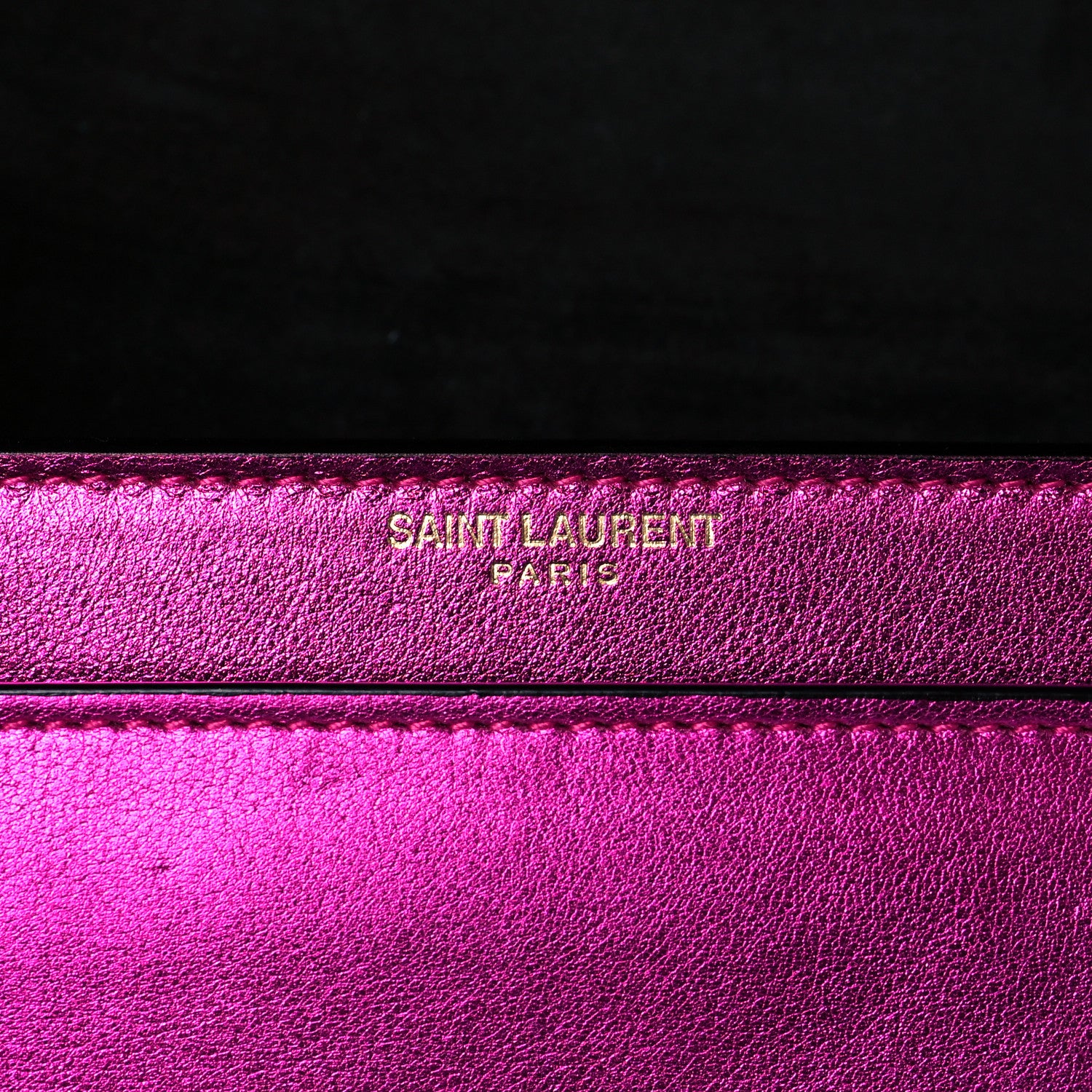 Saint Laurent Metallic Calfskin Small Monogram Sunset Fuchsia 5 of 8