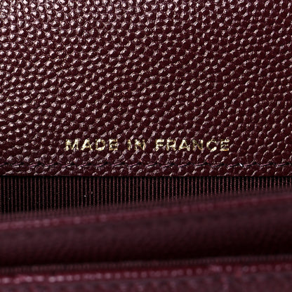 Chanel Caviar Quilted Flap Card Holder Wallet Burgundy 7 of 12
