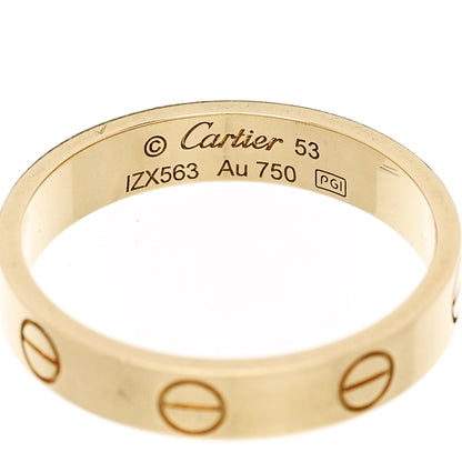 Cartier 18K Yellow Gold 3.5mm LOVE Wedding Band Ring 53 6.5 4 of 5