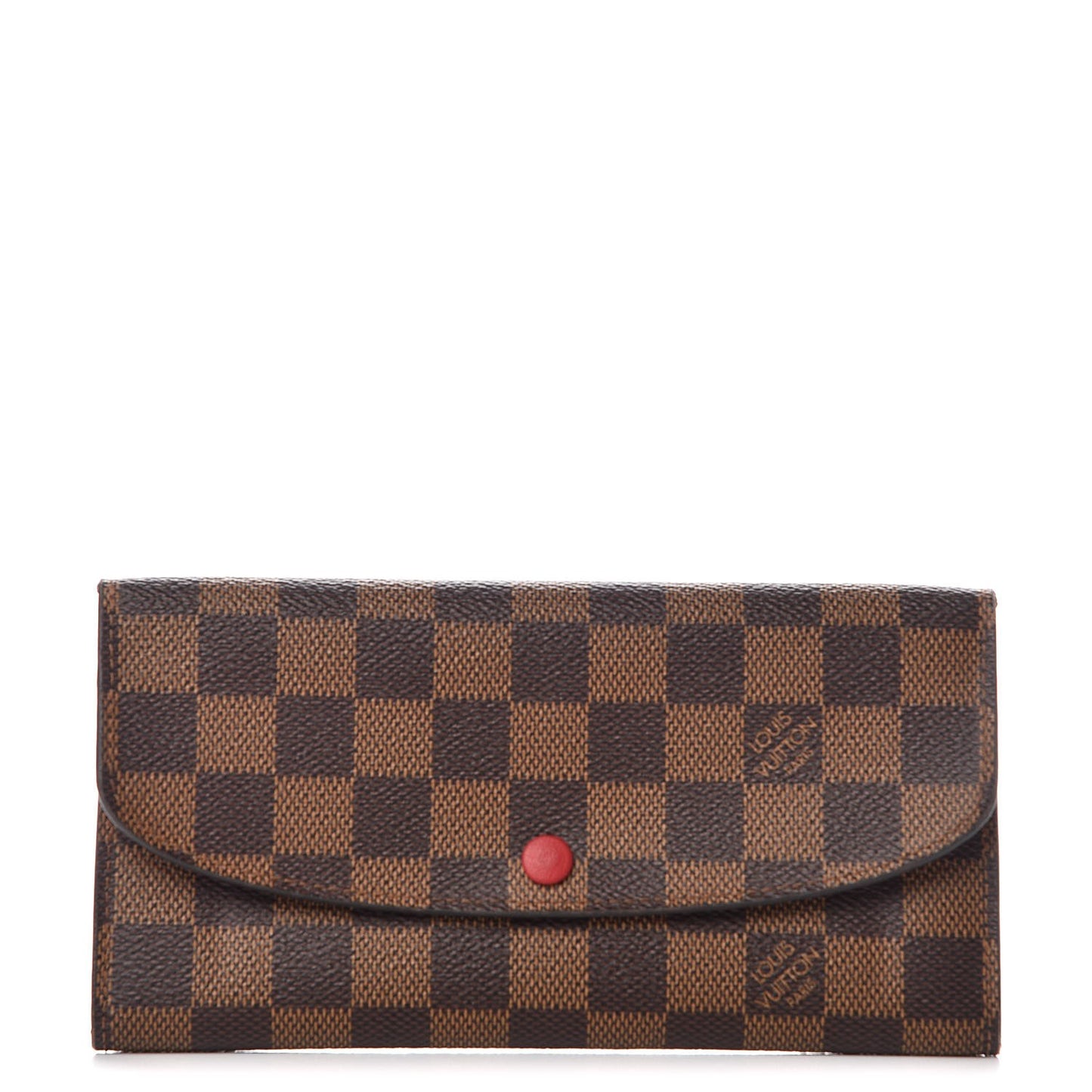 Damier Ebene Emilie Wallet Red