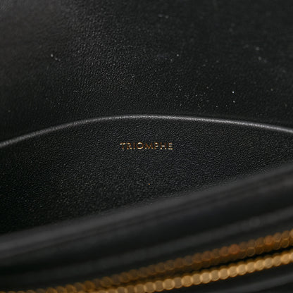 Celine Shiny Calfskin Teen Triomphe Black 7 of 10