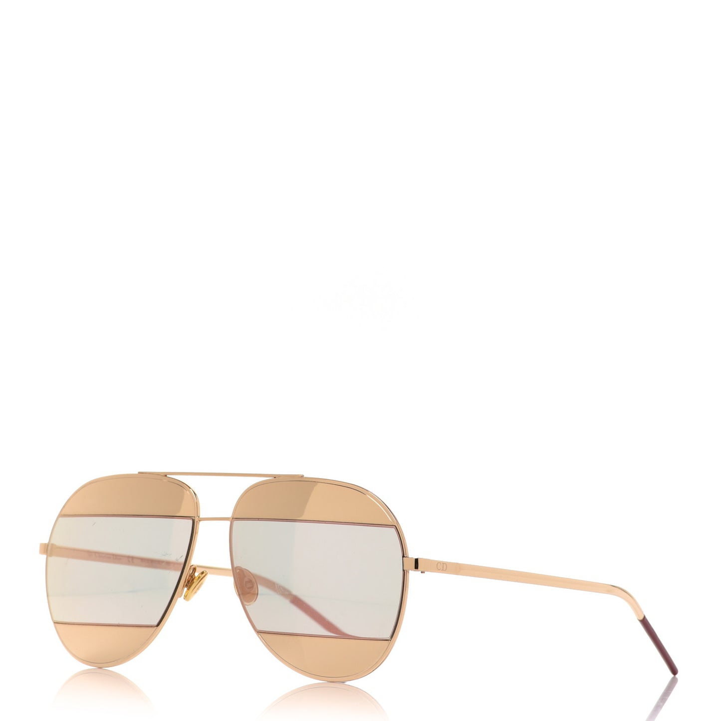 Split 1 Aviator Sunglasses Gold