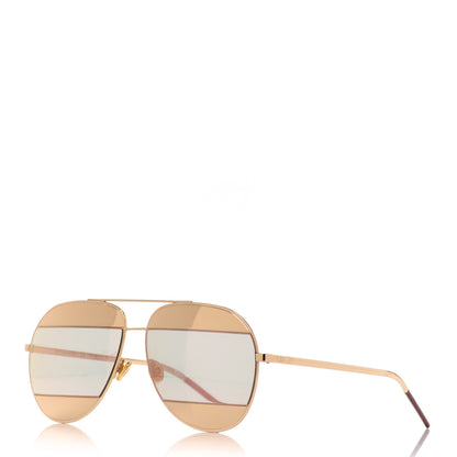 Christian Dior Split 1 Aviator Sunglasses Gold 1 of 7