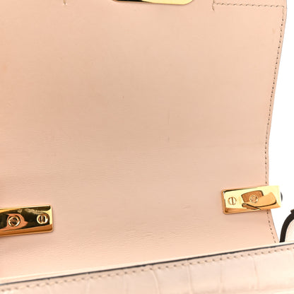 Chloe Calfskin Crocodile Embossed Mini C Double Carry Milky Cement Pink 10 of 15