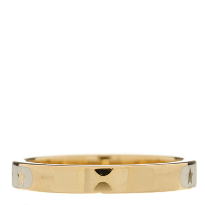 Foundrae 18K Yellow Gold Champleve Enamel Thin Amate Love Band Ring 52 6 White 3 of 5