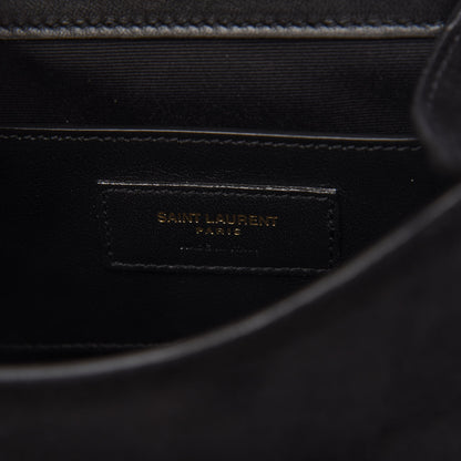 Saint Laurent Suede Tassel Demie Lune Minaudiere Black 8 of 9