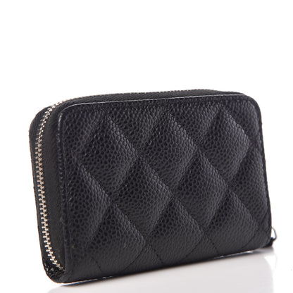 Chanel Caviar Quilted Zip Coin Purse Black 3 of 9