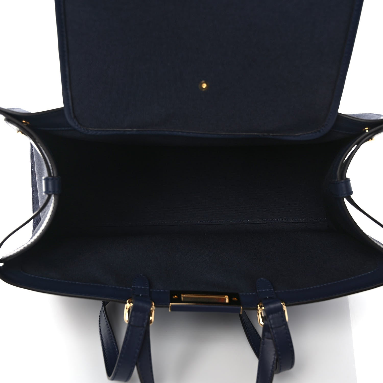 Fendi Canvas Vitello King FF Embroidered Medium Peekaboo X-Tote Marino 4 of 10