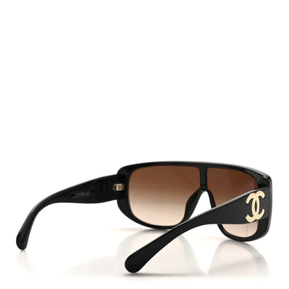 Chanel Acetate Shield Sunglasses 5495 Black 4 of 7