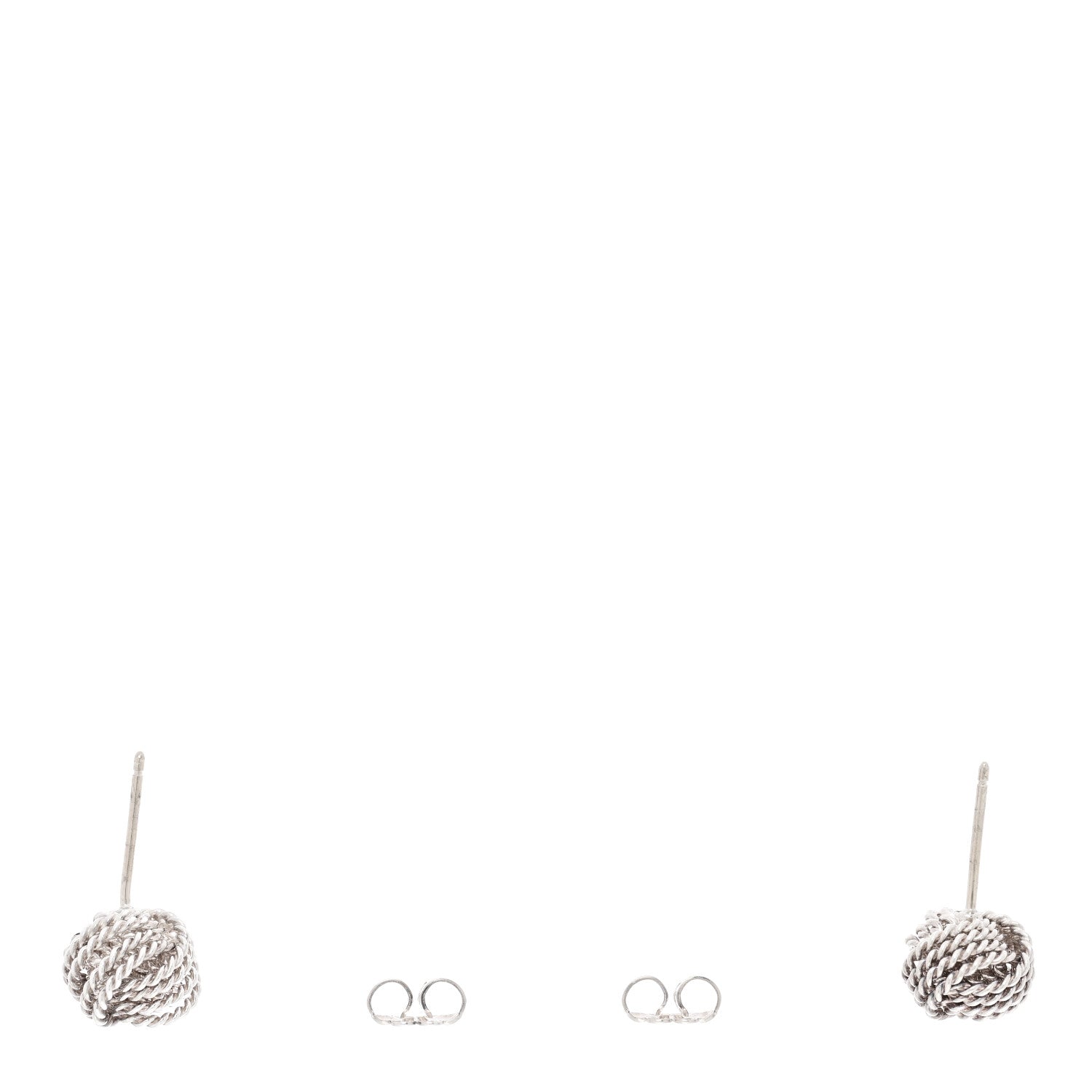 Tiffany Sterling Silver Twist Knot Earrings 3 of 4