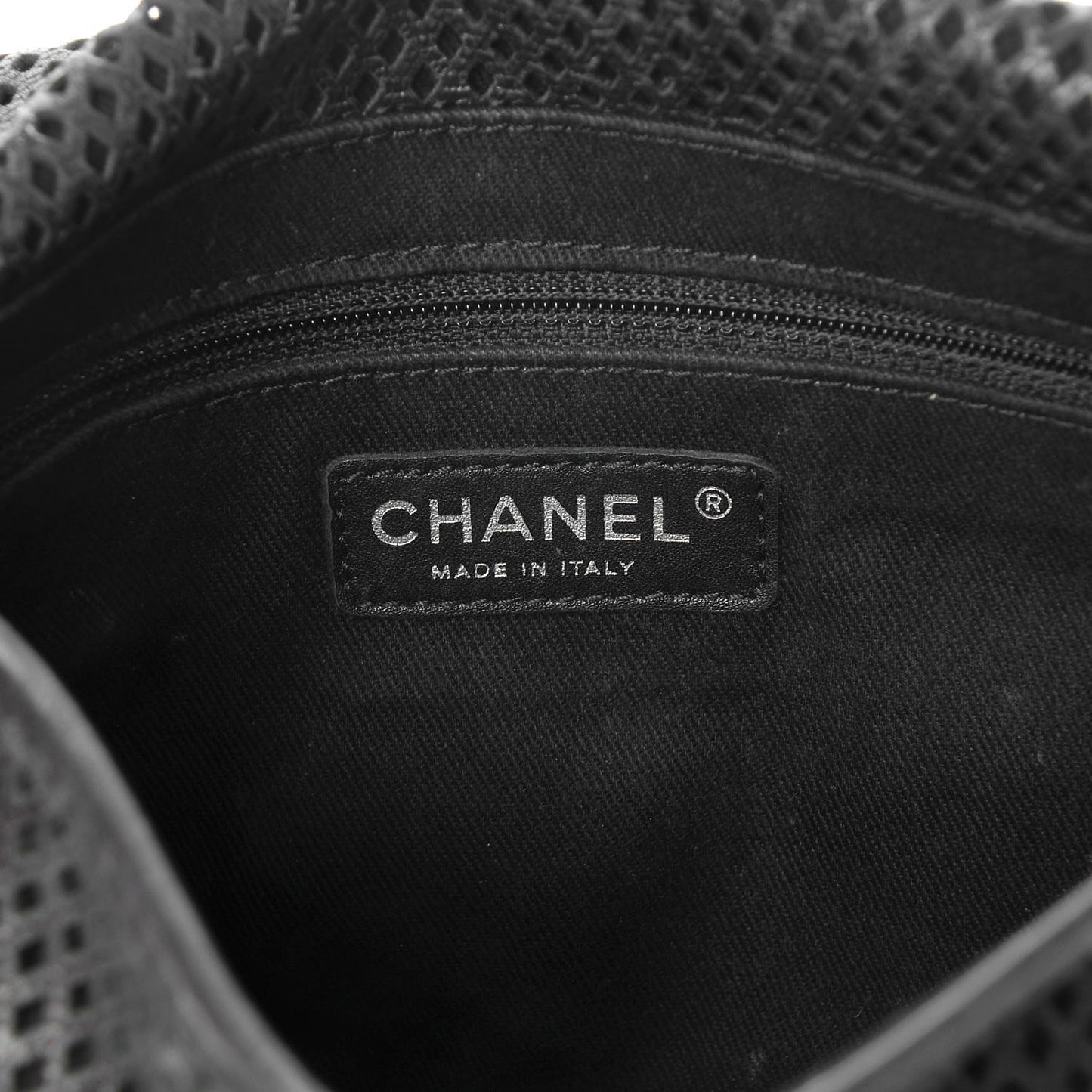 Metallic Perforated Calfskin Small Up In The Air Flap Black