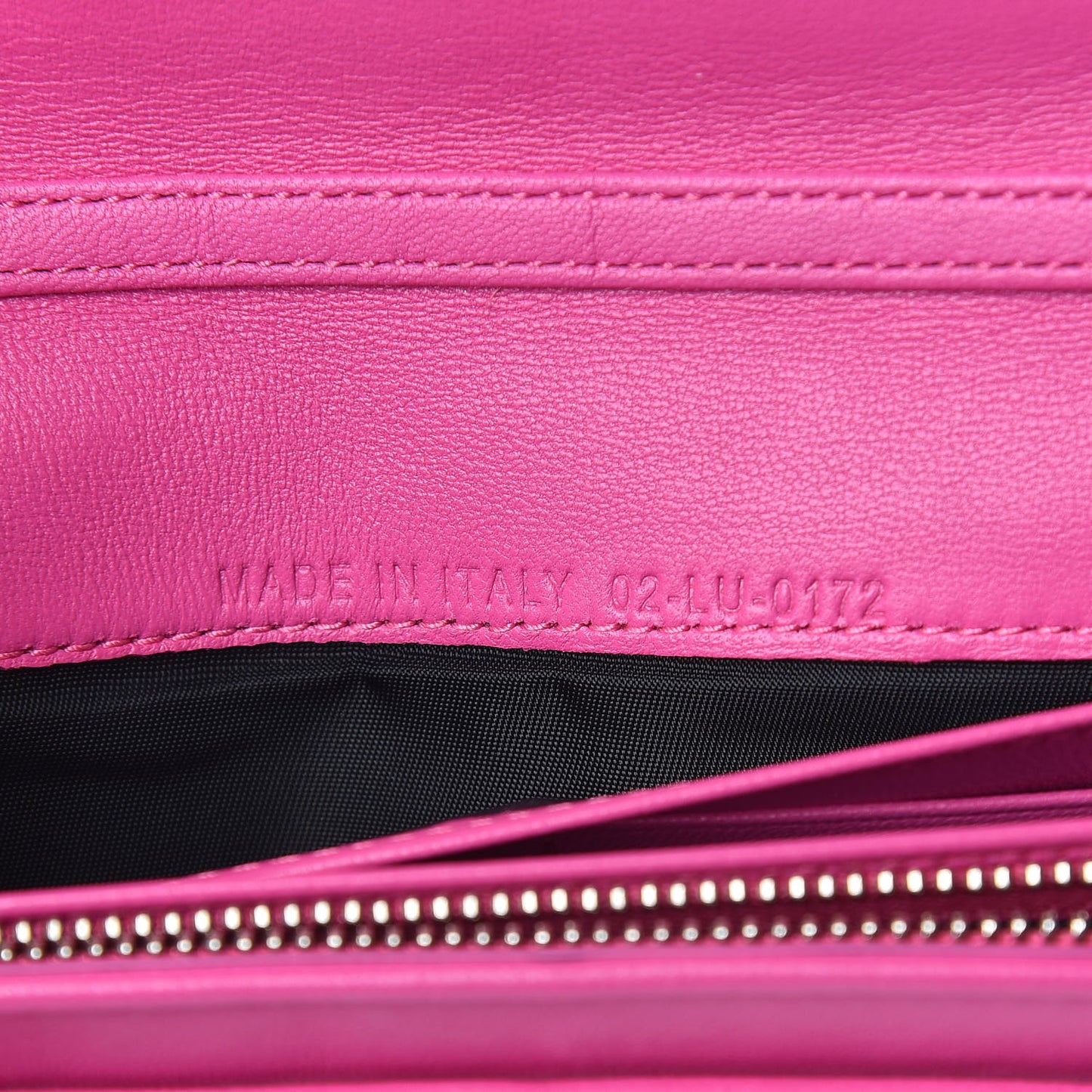 Lambskin Cannage Rendezvous Chain Wallet Pink