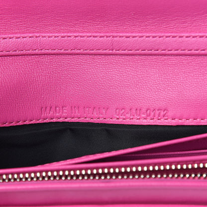 Christian Dior Lambskin Cannage Rendezvous Chain Wallet Pink 7 of 14