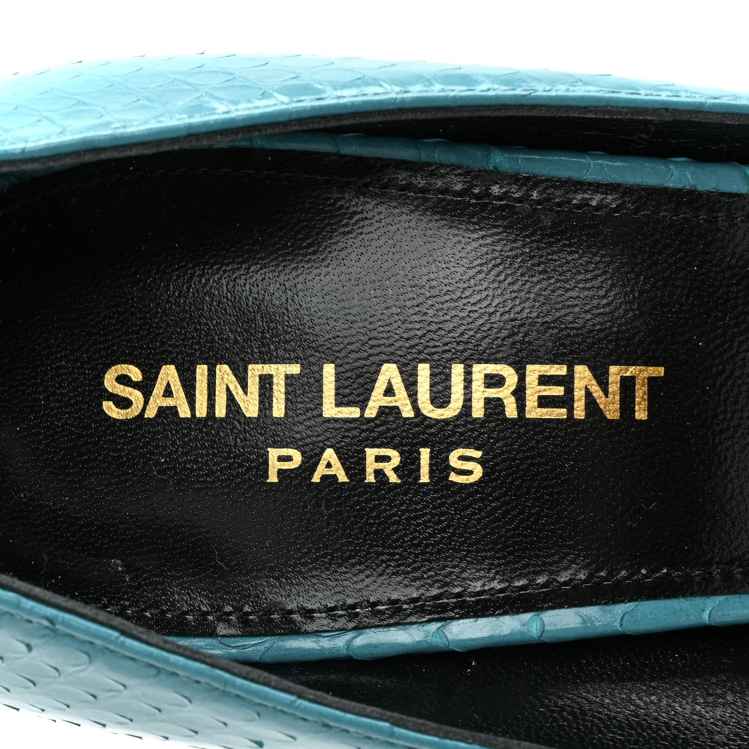 Saint Laurent Ayers Zoe 105 Pump 38 Water Marine 7 of 11