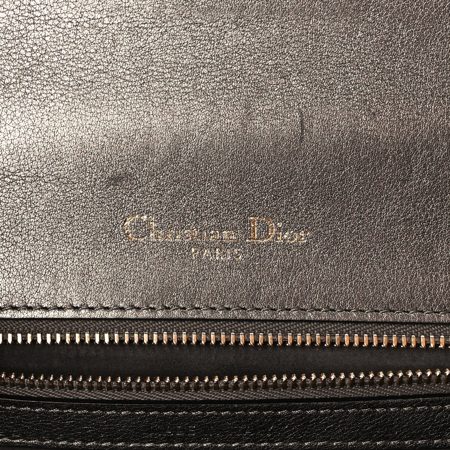 Christian Dior Metallic Calfskin Small Diorama Flap Bag Gunmental 6 of 11