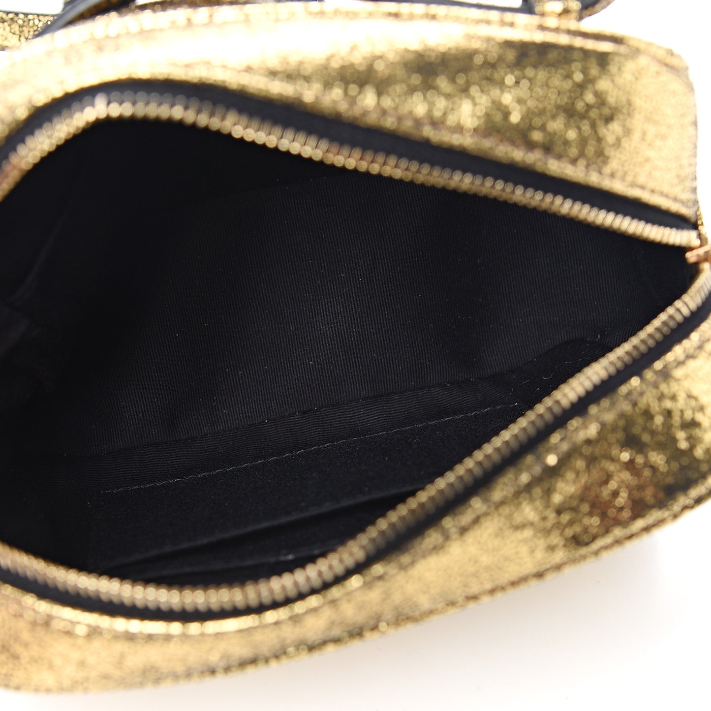 Crinkled Metallic Calfskin Matelasse Monogram Lou Belt Bag Gold