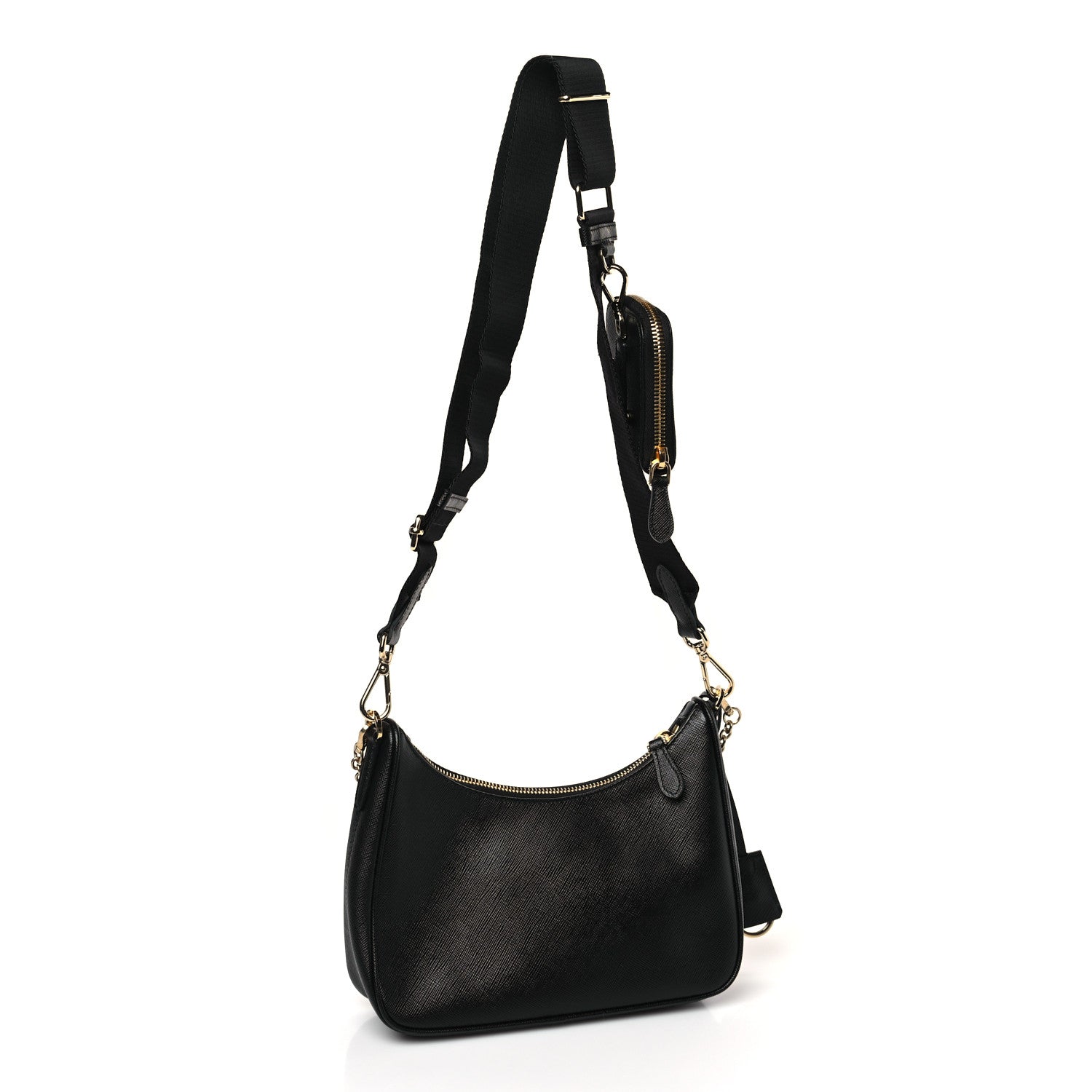 Prada Saffiano Lux Re-Edition 2005 Shoulder Bag Black 3 of 8