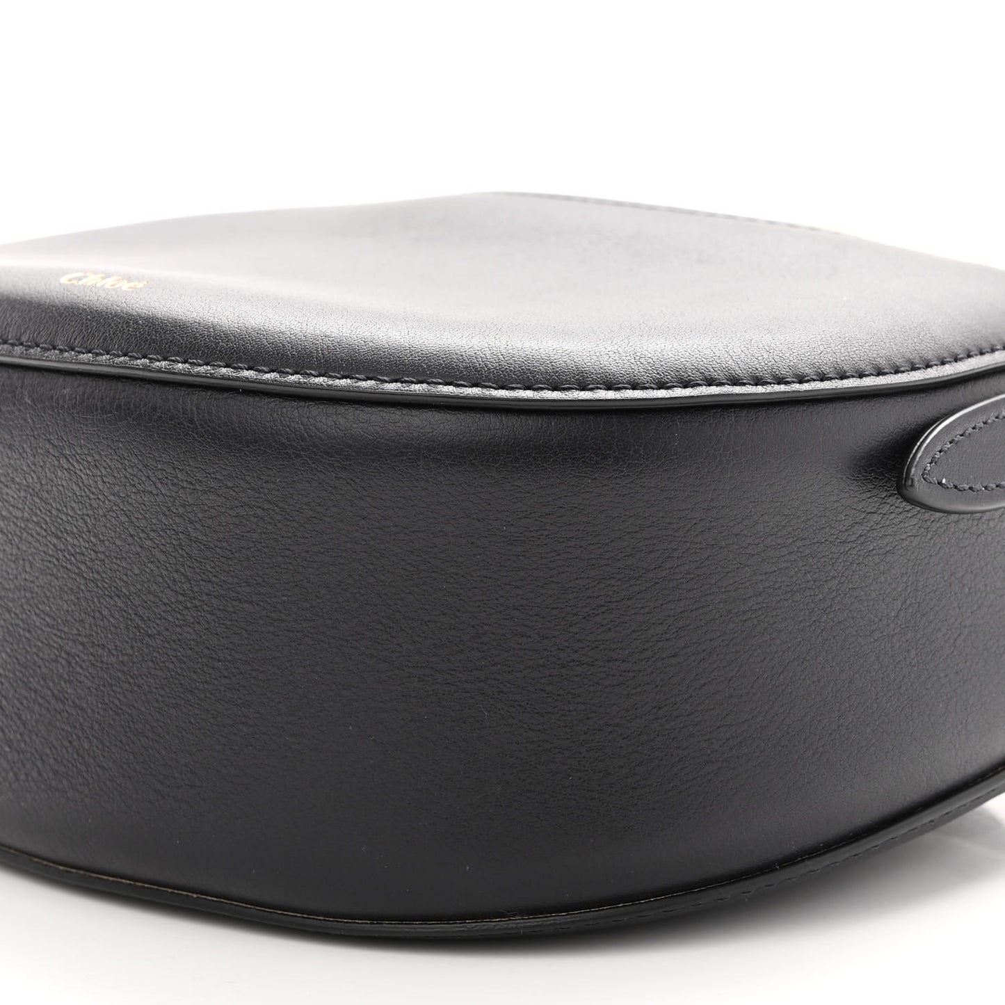 Small Grain Calfskin Kiss Bag Black