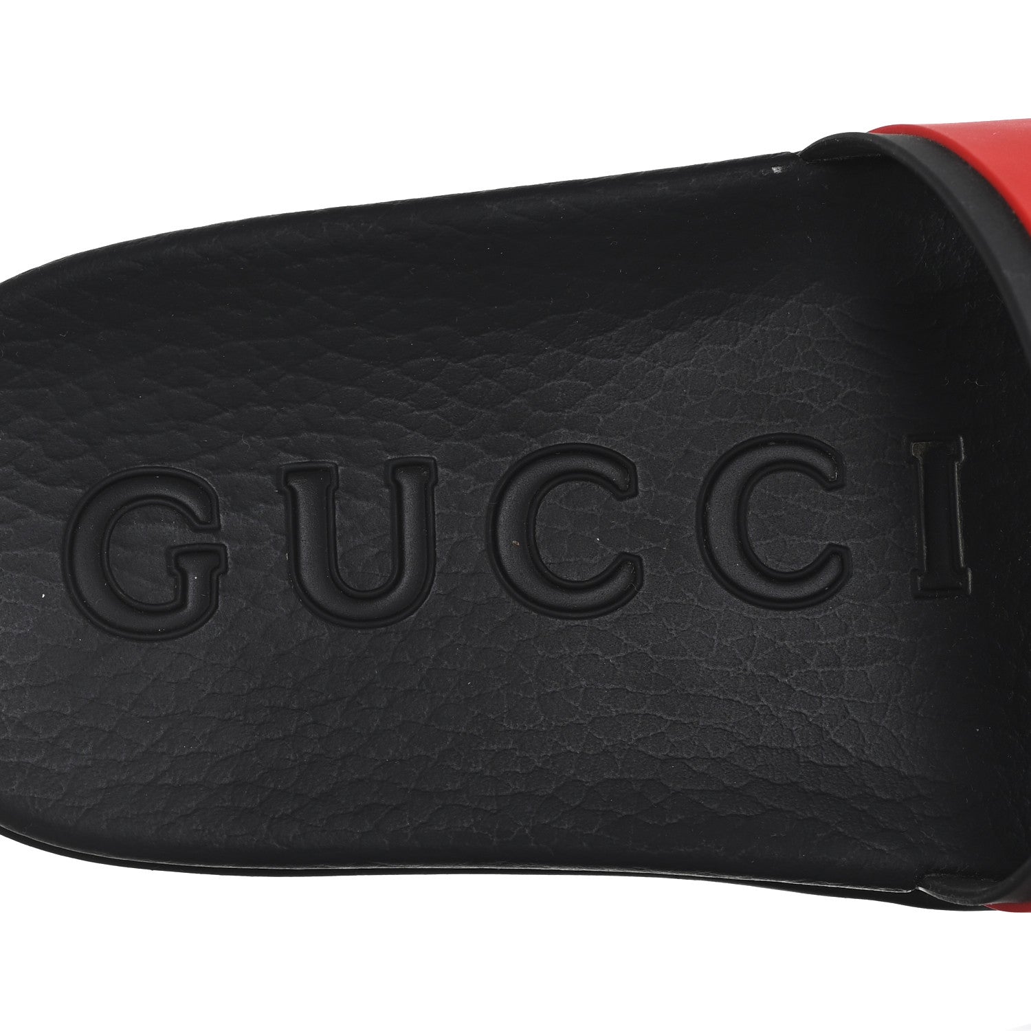 Gucci Rubber Web Womens Interlocking G Slide Sandals 40 Black Green Red 8 of 8