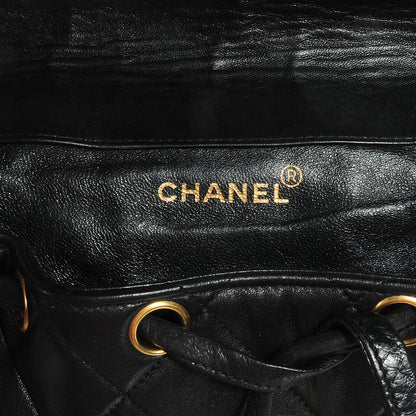 Chanel Lambskin Quilted Backpack Black 7 of 9