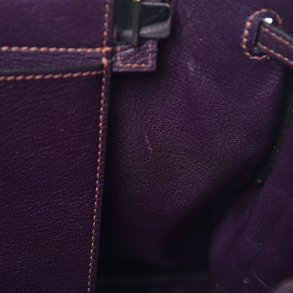 Hermes Chevre de Coromandel Cabana Tote Raisin 9 of 14