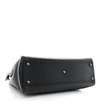 Fendi Vitello Suede Medium Peekaboo Iconic Satchel Black 4 of 16