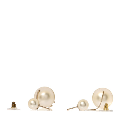Chanel Pearl CC Drop Earrings Gold 3 of 4