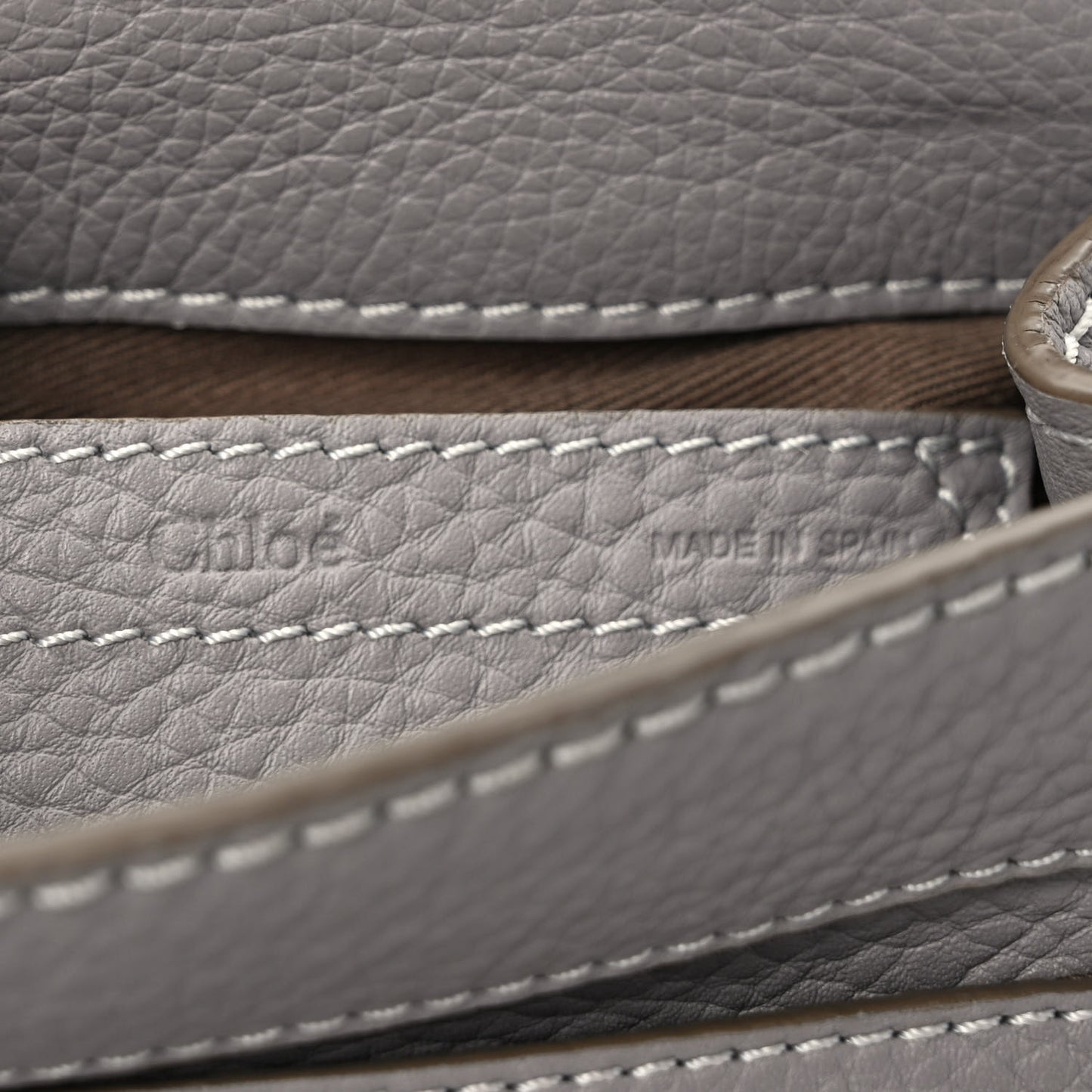 Grained Calfskin Small Marcie Saddle Bag Cashmere Grey