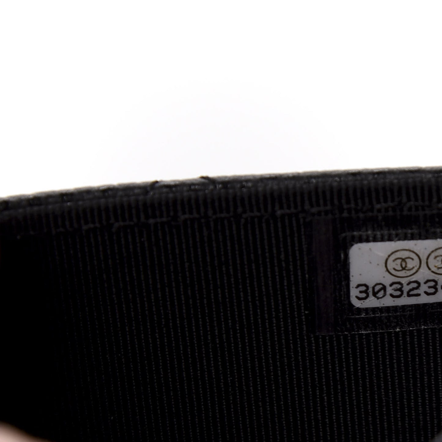 Caviar Quilted Flap Card Holder Wallet Black
