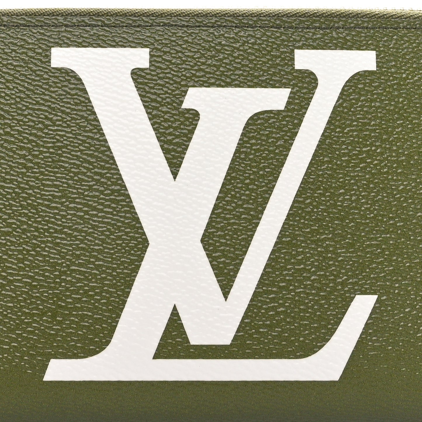 Monogram Giant Zippy Wallet Kaki White