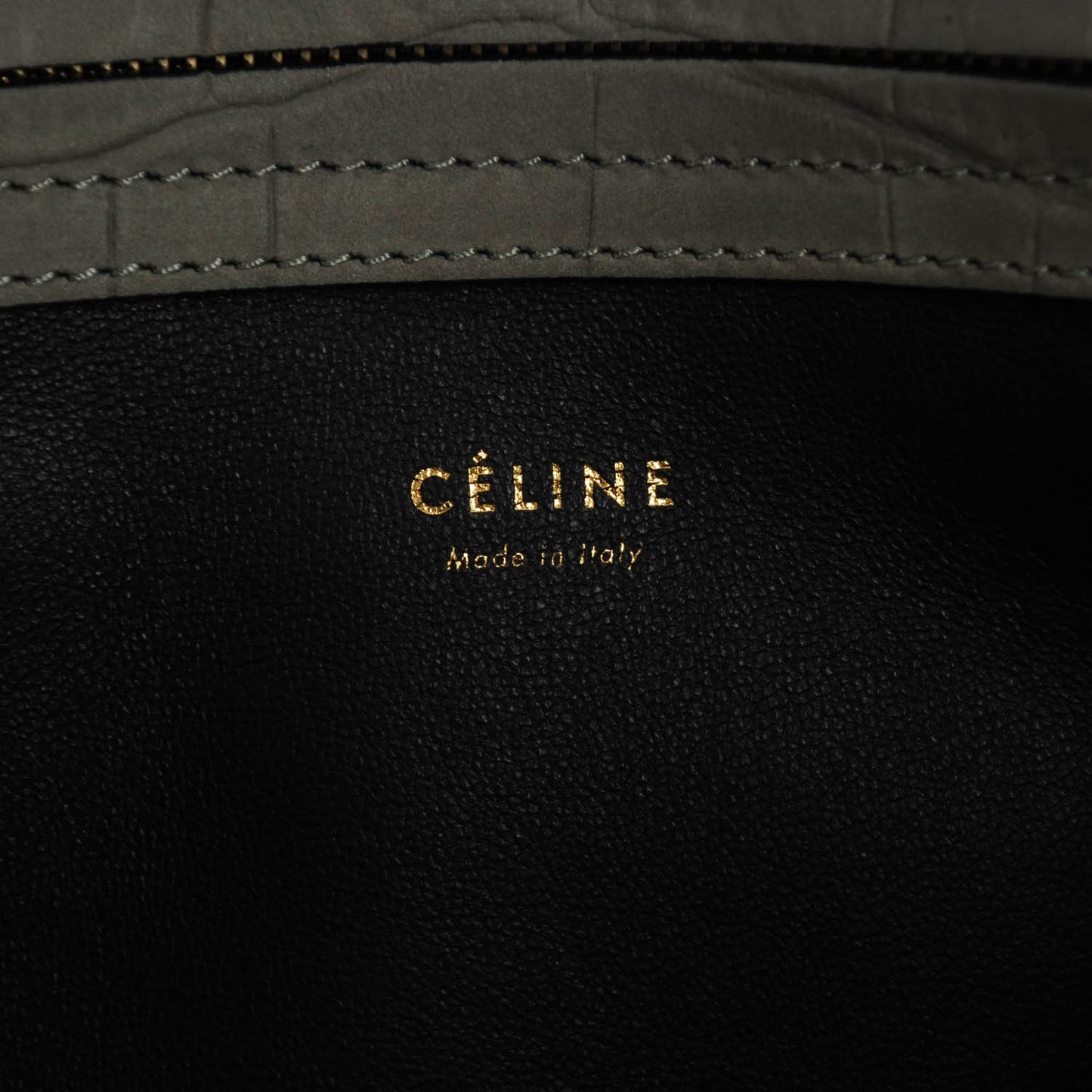 Crocodile Embossed Nubuck Medium Phantom Luggage Grey