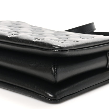 Louis Vuitton Lambskin Embossed Monogram Coussin BB Black 10 of 11