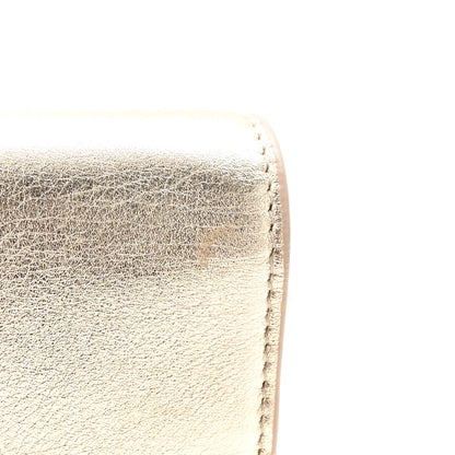 Saint Laurent Metallic Calfskin Monogram Envelope Chain Wallet Gold 12 of 12