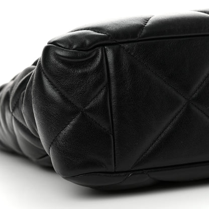 Chanel Lambskin Quilted Chanel 19 Shopping Bag Black 9 of 10