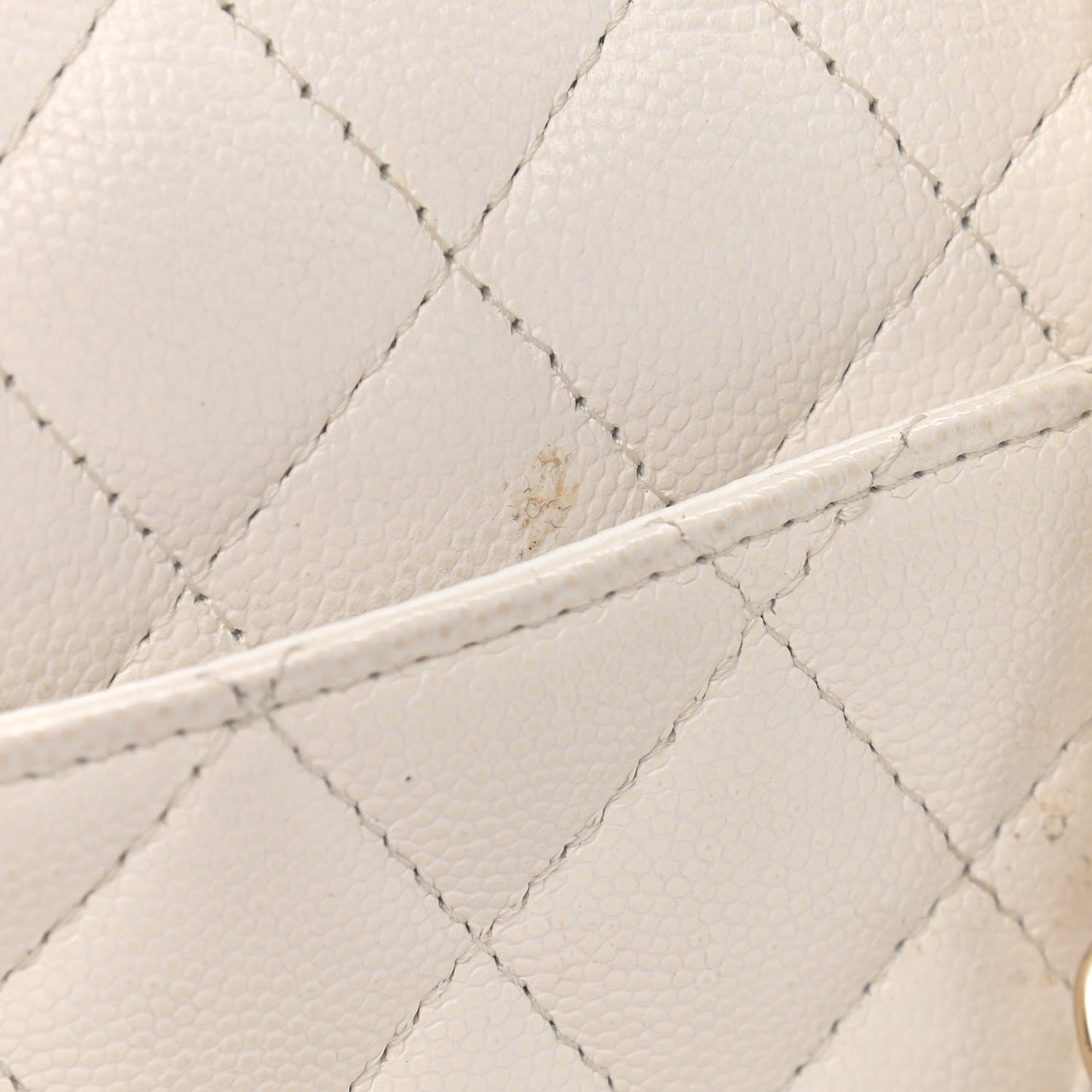 Caviar Quilted Small Double Flap White