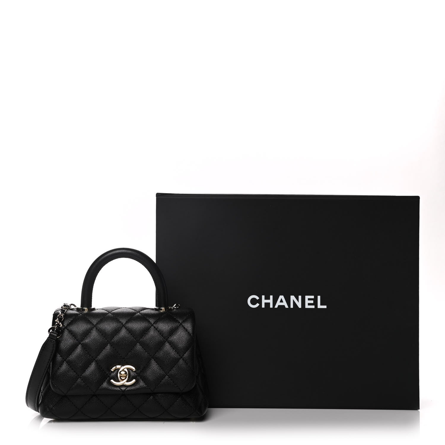 Chanel Caviar Quilted Extra Mini Coco Handle Flap Black 13 of 13