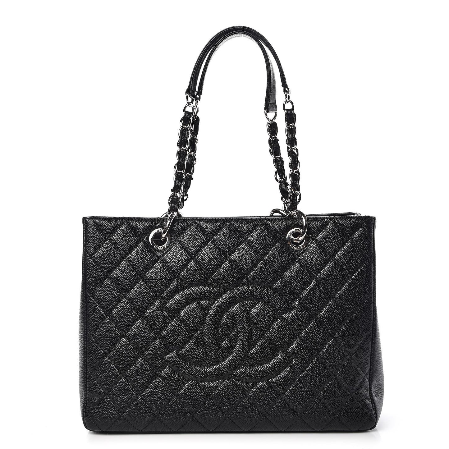 Caviar Quilted Grand Shopping Tote GST Black