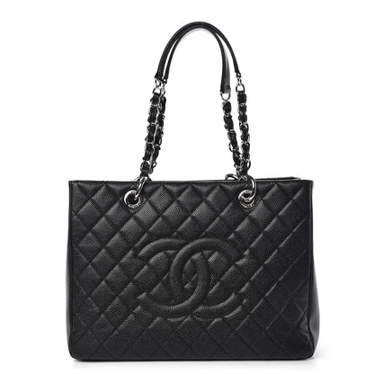 Chanel Caviar Quilted Grand Shopping Tote GST Black 1 of 11
