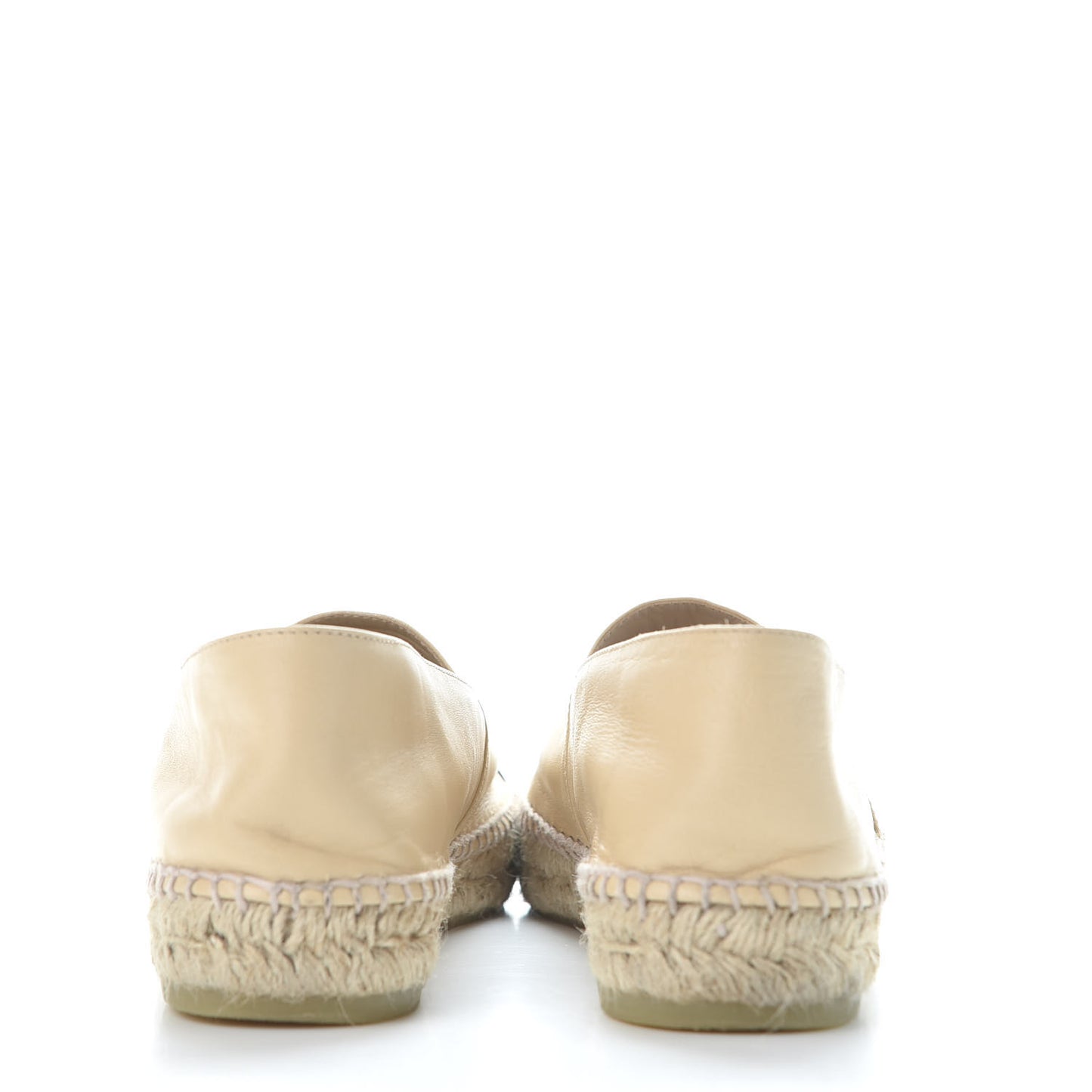 Lambskin CC Espadrilles 41 Beige Black