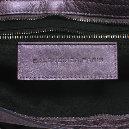 Balenciaga Agneau Classic Hardware City Metallic Purple 8 of 9
