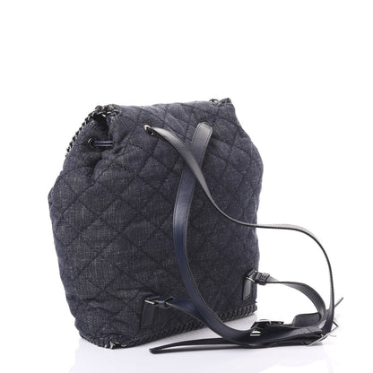 Stella McCartney Denim Quilted Falabella Backpack Blue 2 of 9