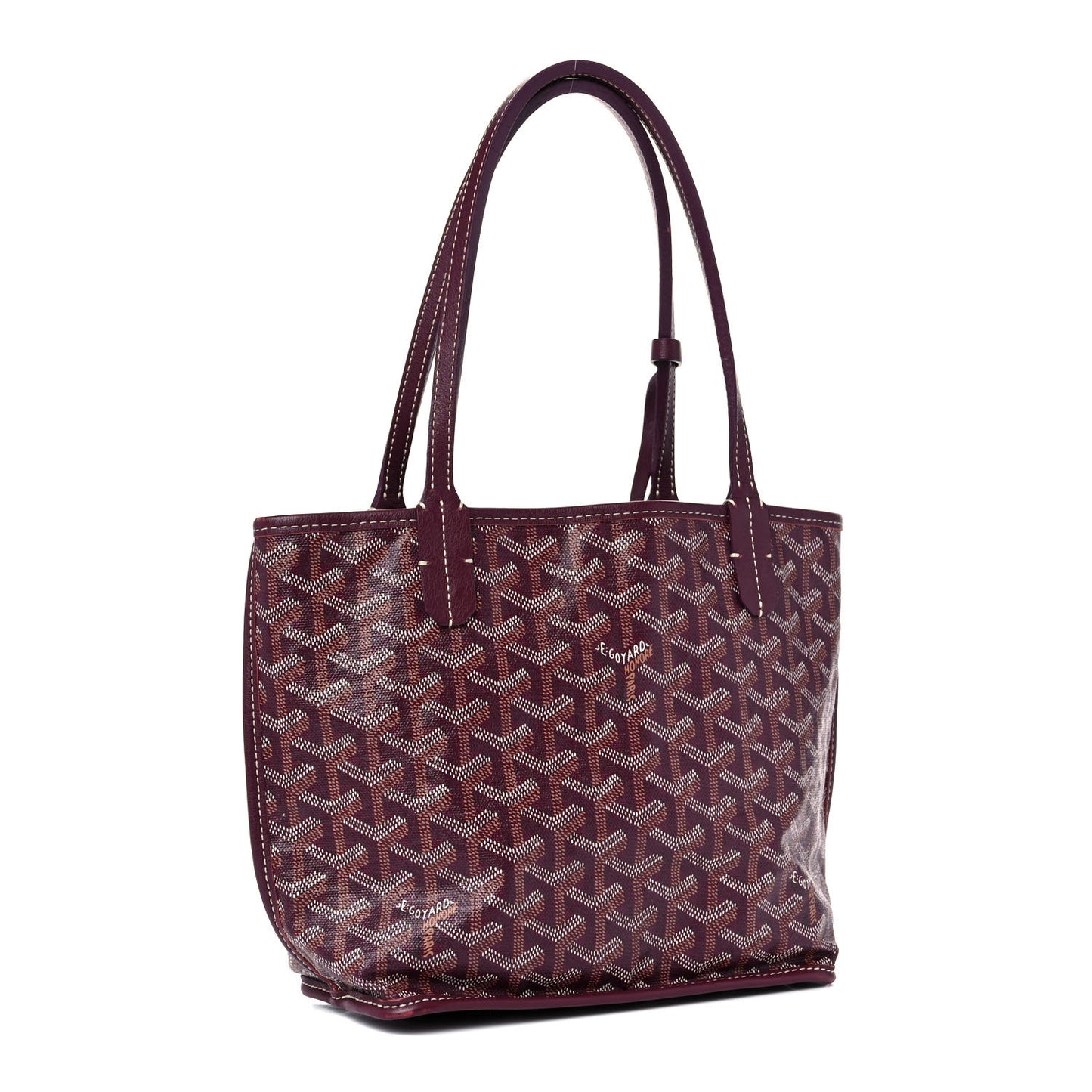 Goyardine Reversible Mini Anjou Burgundy