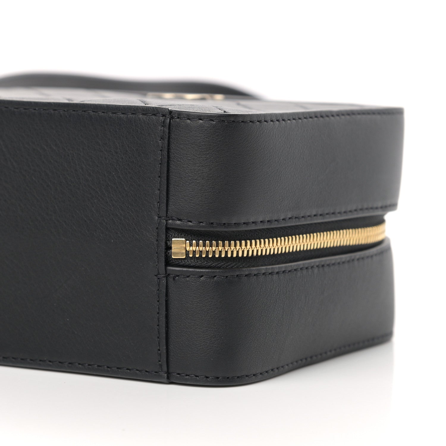 Chanel Calfskin Quilted Travel Kit Vanity Case Black 10 of 13