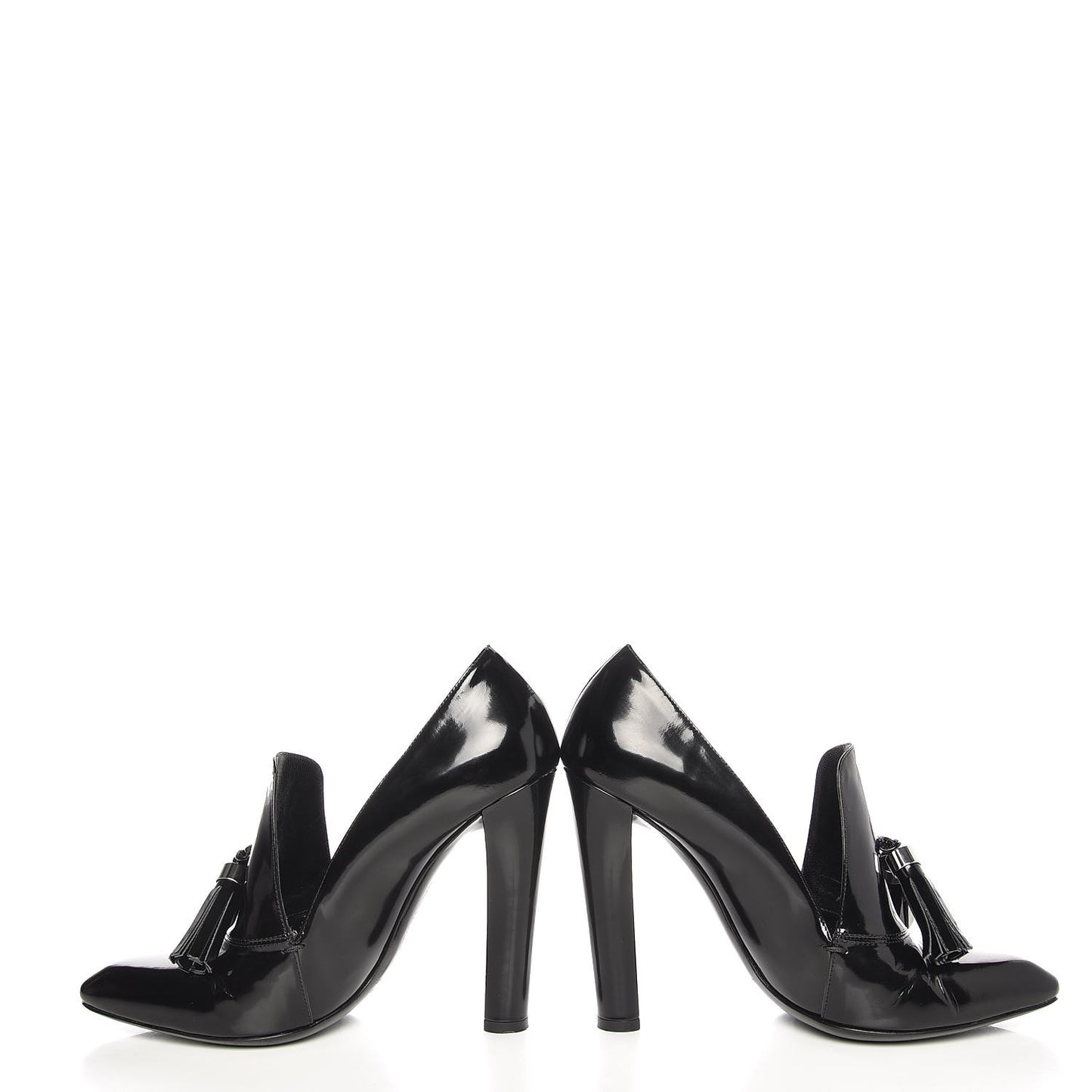 Patent Anais Tassel Loafer Pump 40 Black